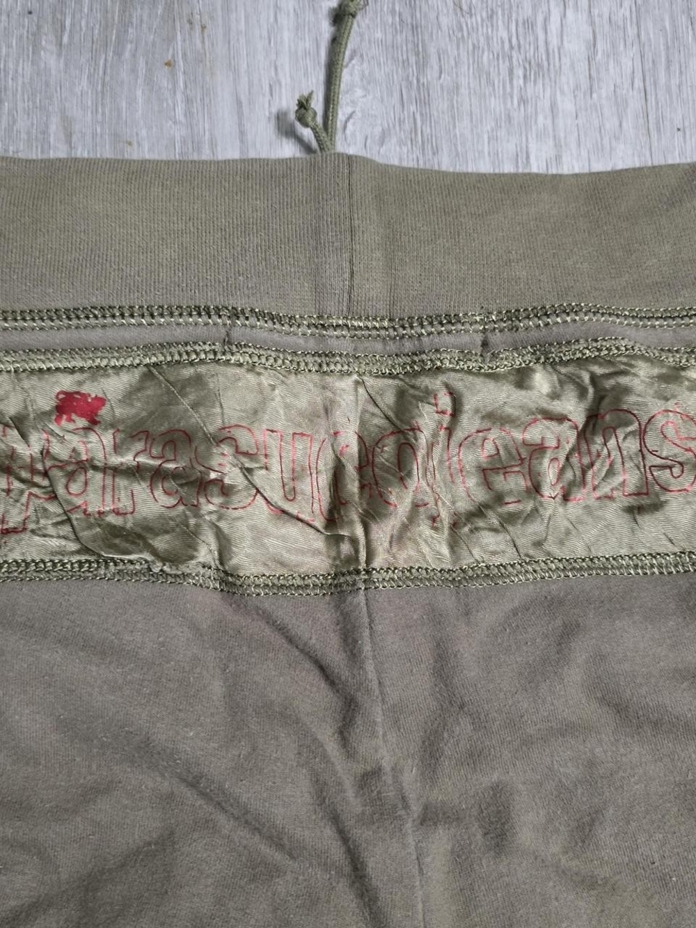 Vintage Y2K Parasuco Ergonomic Jeans Low Rise Flared Sweatpants Olive Green - Picture 7 of 8